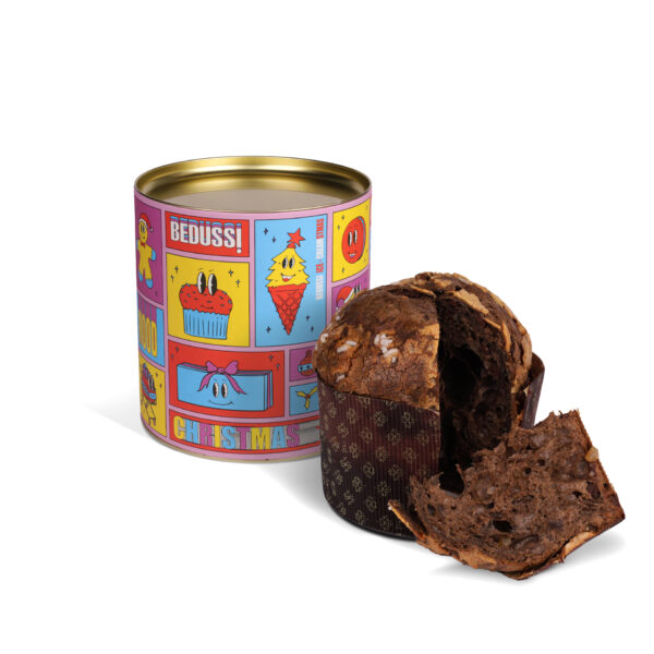 Panettone Cacao, Cioccolato e Pere Candite - Box Latta